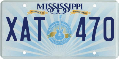 MS license plate XAT470