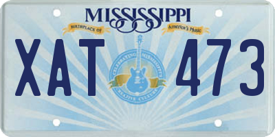 MS license plate XAT473