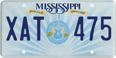 MS license plate XAT475