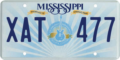MS license plate XAT477