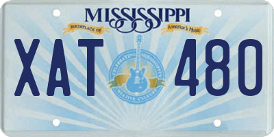 MS license plate XAT480