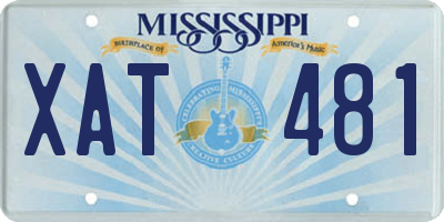MS license plate XAT481