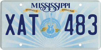 MS license plate XAT483