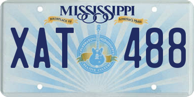 MS license plate XAT488