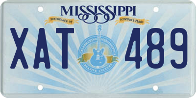 MS license plate XAT489