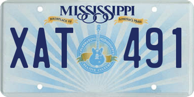 MS license plate XAT491