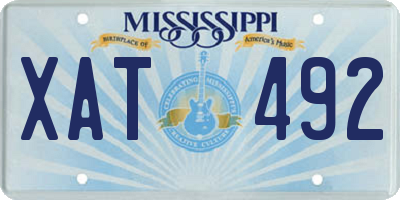 MS license plate XAT492
