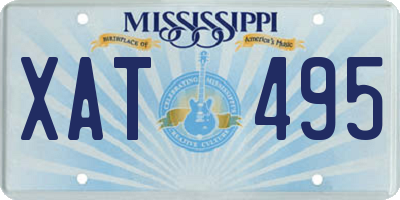 MS license plate XAT495