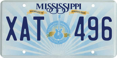 MS license plate XAT496