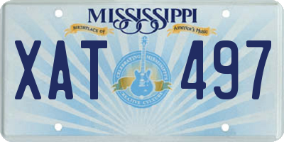 MS license plate XAT497