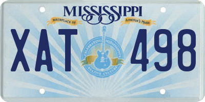 MS license plate XAT498