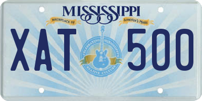 MS license plate XAT500