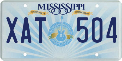 MS license plate XAT504