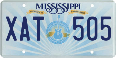MS license plate XAT505