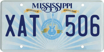 MS license plate XAT506