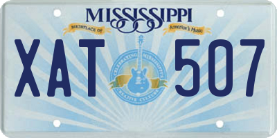 MS license plate XAT507