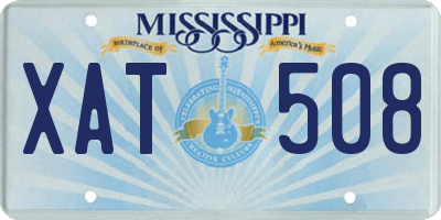 MS license plate XAT508