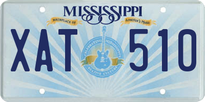 MS license plate XAT510