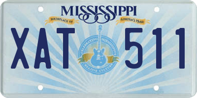 MS license plate XAT511