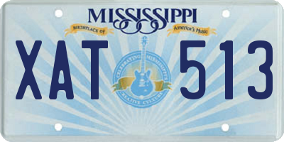 MS license plate XAT513