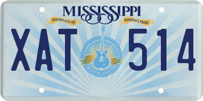MS license plate XAT514