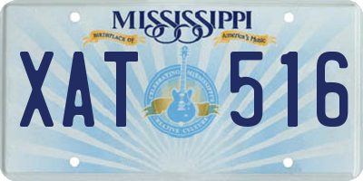 MS license plate XAT516
