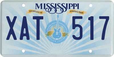 MS license plate XAT517