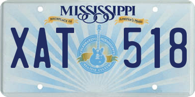 MS license plate XAT518