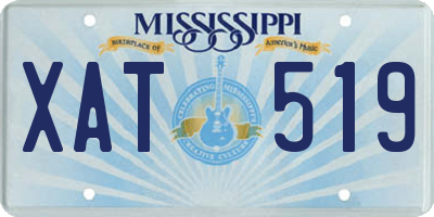 MS license plate XAT519