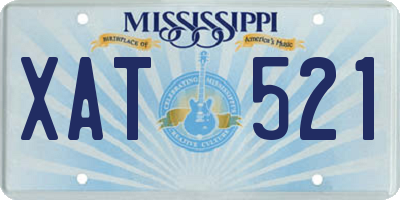MS license plate XAT521