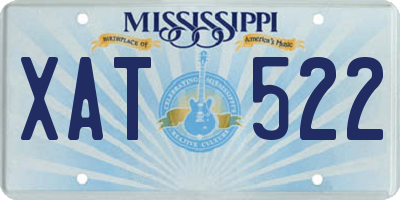 MS license plate XAT522