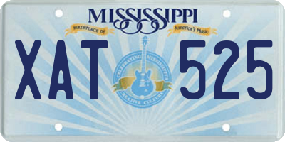 MS license plate XAT525