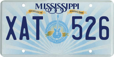 MS license plate XAT526