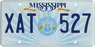 MS license plate XAT527