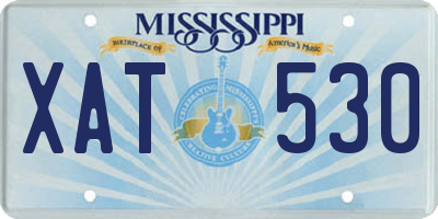 MS license plate XAT530