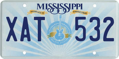 MS license plate XAT532