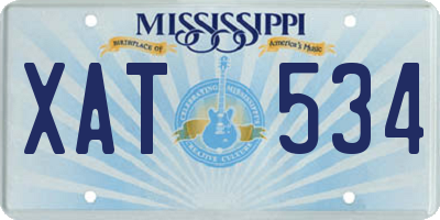 MS license plate XAT534