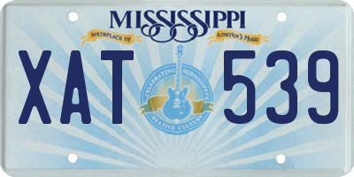 MS license plate XAT539