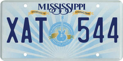 MS license plate XAT544