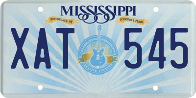 MS license plate XAT545
