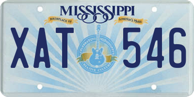 MS license plate XAT546