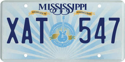 MS license plate XAT547