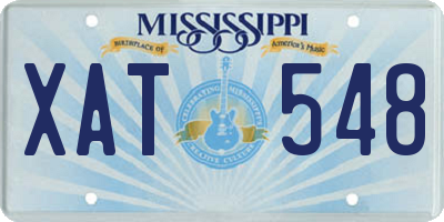 MS license plate XAT548