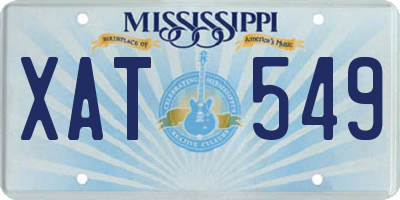 MS license plate XAT549