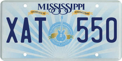 MS license plate XAT550