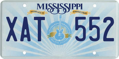 MS license plate XAT552