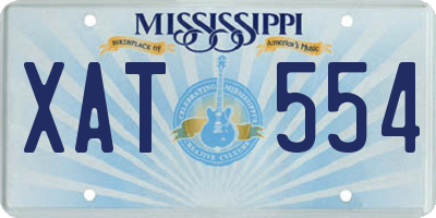 MS license plate XAT554