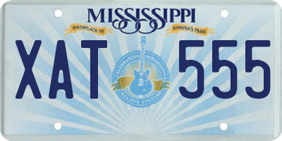 MS license plate XAT555
