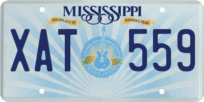MS license plate XAT559
