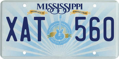 MS license plate XAT560